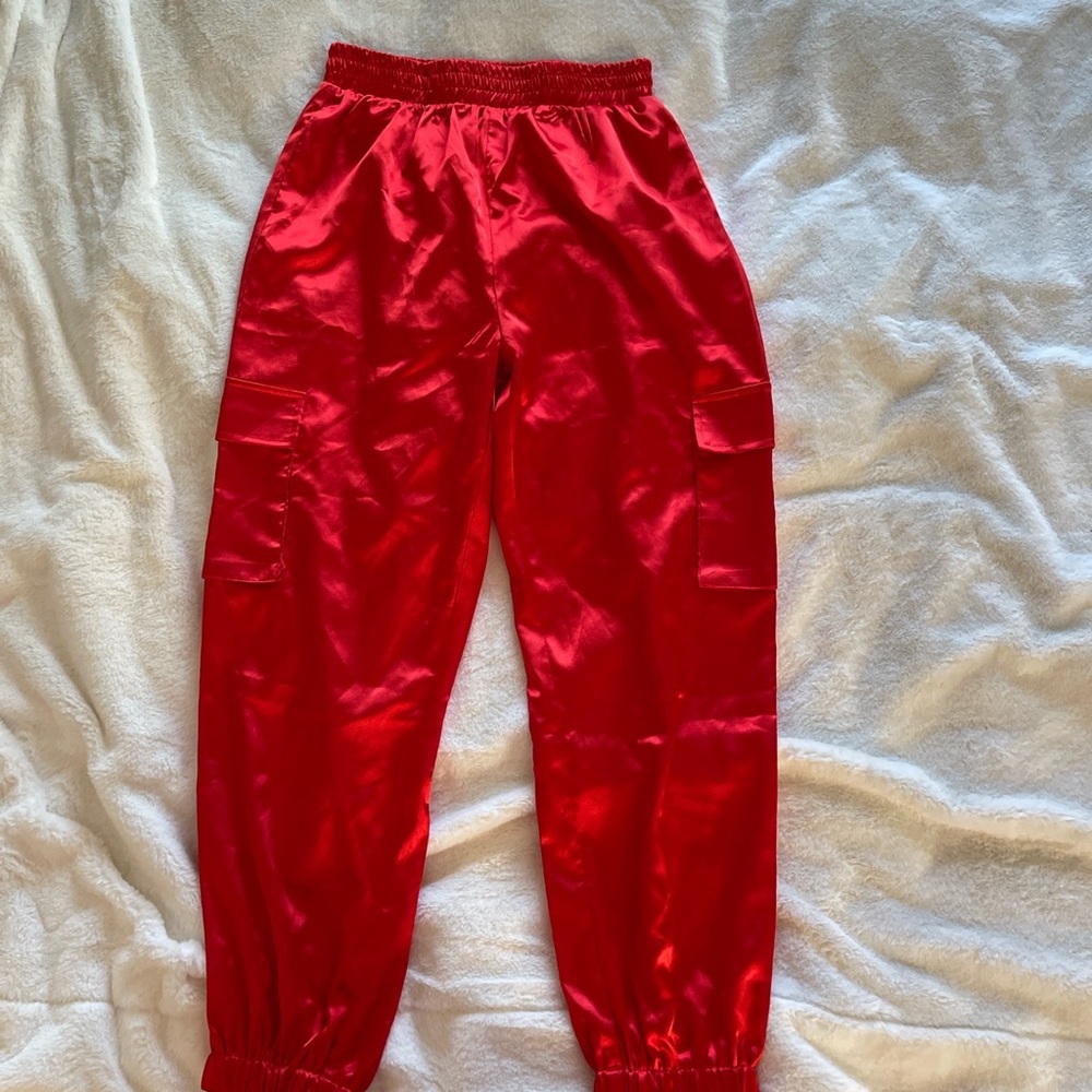 Carmar satin cargo pants